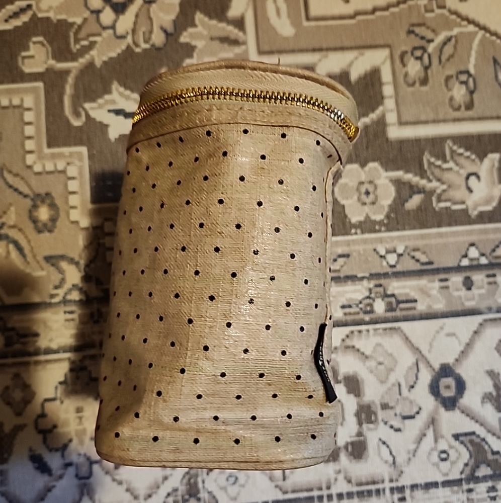 Kate Spade Polka Dot Insulted Lunch Bag Tote "Out To Lunch" Makeup Bag - Picture 7 of 13